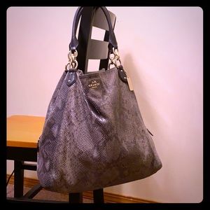 COACH Genuine Leather Snake Skin Large Purse